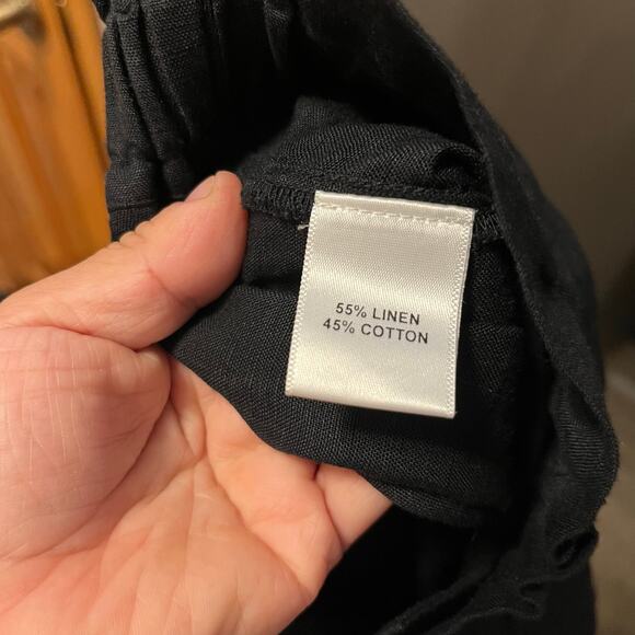 Mille Resort Black Linen Blend Pull On Wide Leg Pants Size XS Tuckernuck‎ - Picture 3 of 8